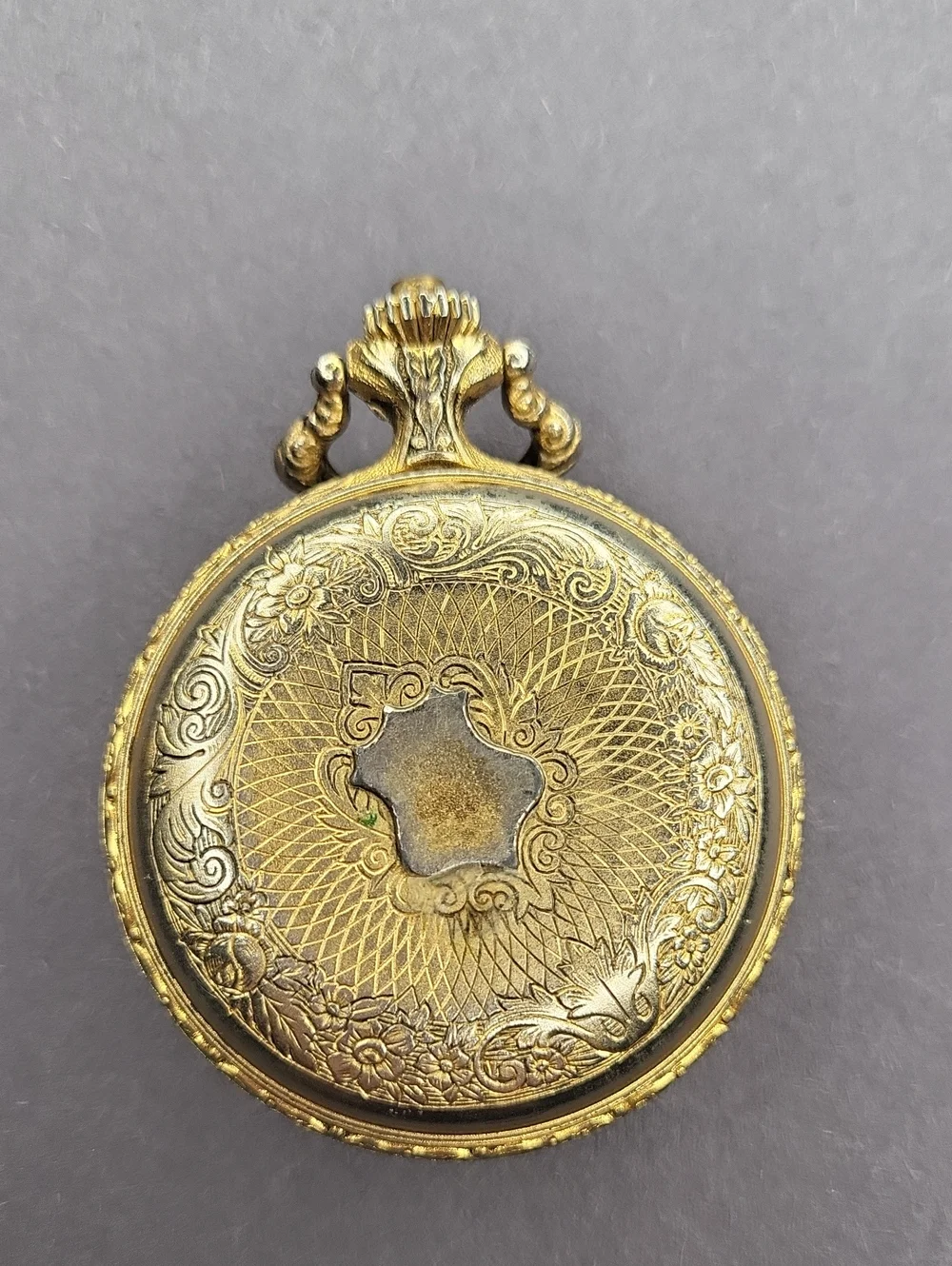 Gold Train Pocket Watch